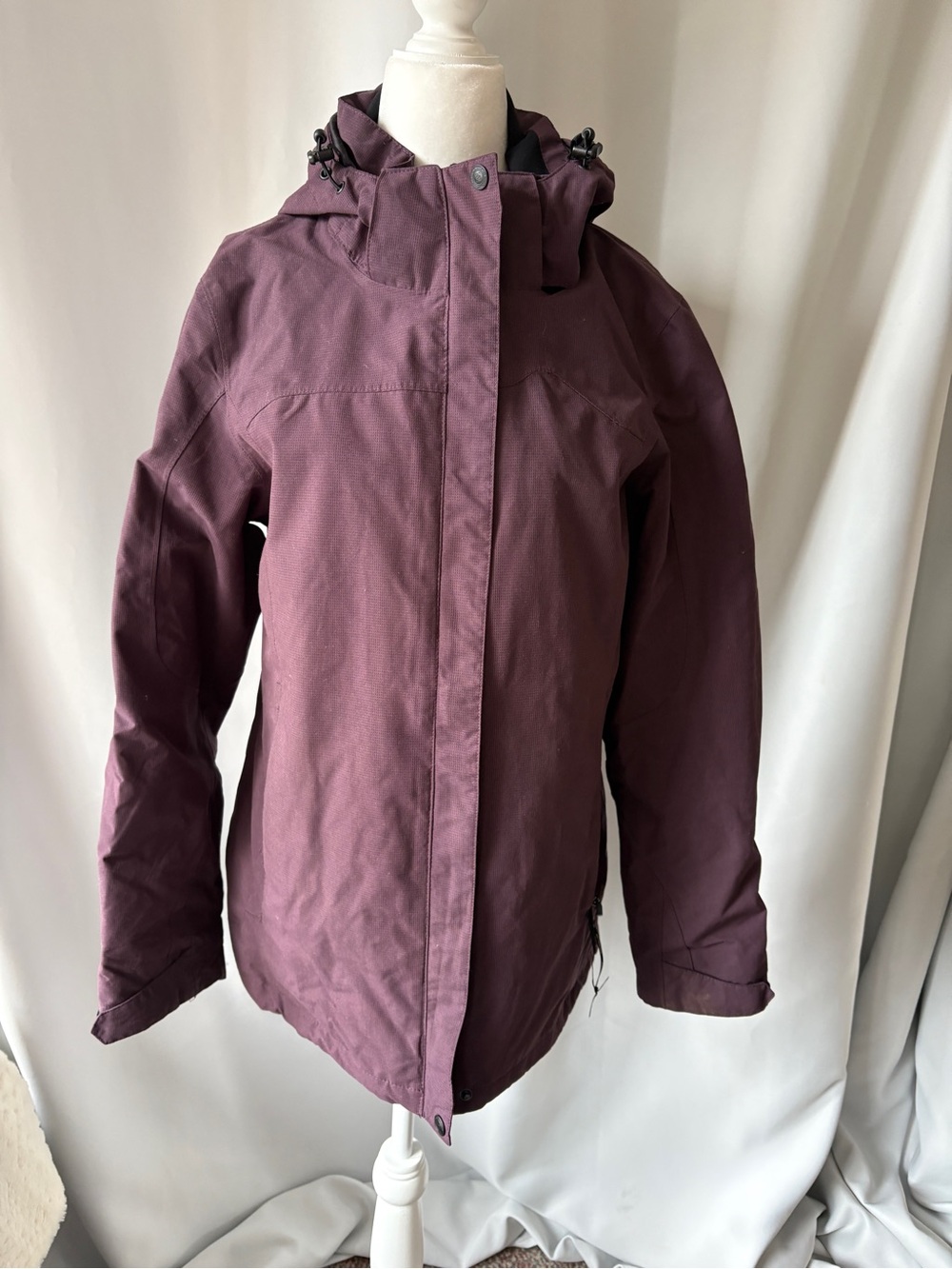 Killtec Women's Hooded Waterproof/Windproof/Breathable Jacket - Plum